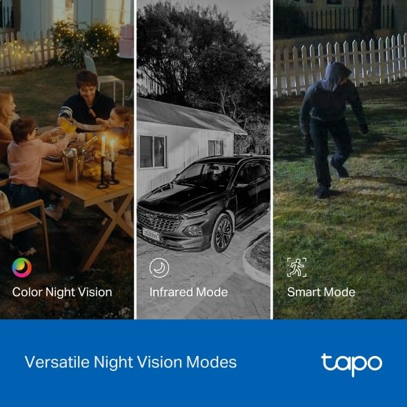 Tapo C545D Telecamera Wi-Fi Esterno/Interno Doppio Obbiettivo 2K 3MP, 360° Visuale, Visione Notturna a Colori, Rilevamento AI,⚠️Non a batteria