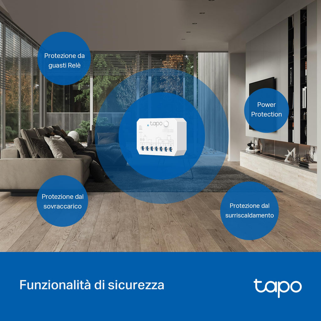 Tapo S110E Relè Interruttore con Misurazione di Consumo, Intelligente WiFi e Bluetooth a 1 Canale 10A