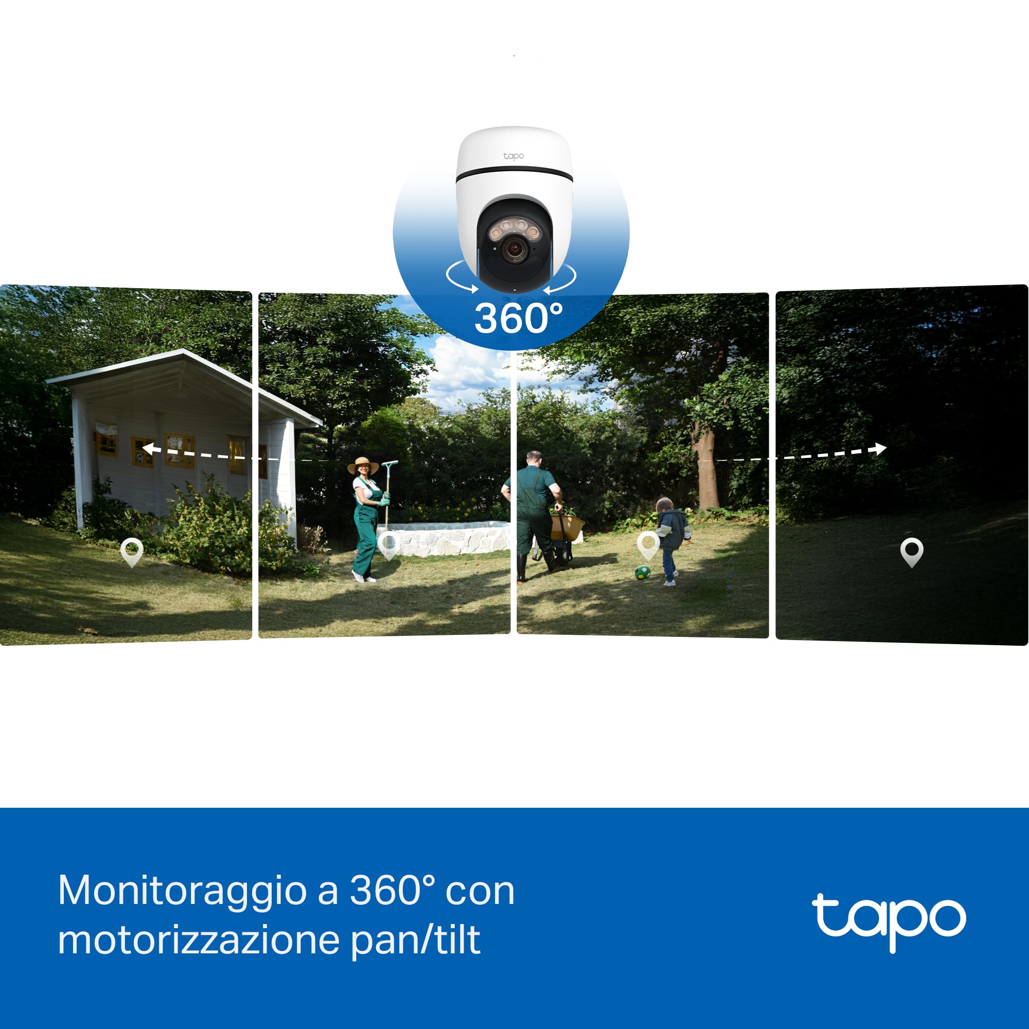 Tapo C630 KIT Telecamera Wi-Fi Esterno 3K 5MP Senza Fili con Pannello Solare, 360° PTZ, Batteria 6700mAh TP-Link Showroom viveresmart.store & augmentedrealityoffers.com - P. IVA 02867250694 - DI PENTA ALESSIO - VIALE NETTUNO 167, 66023, FRANCAVILLA AL MARE (CH) - REA CH-438573