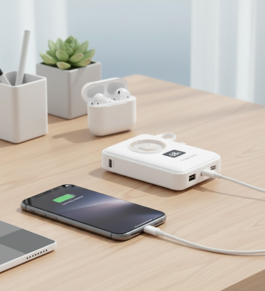 Power Bank Portatile Andowl Q-DC154 9000mAh con Display Digitale e Cavi Integrati