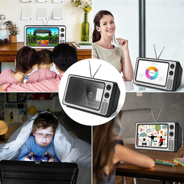 Lente Ingrandimento 12" 3d Hd Schermo Per Telefono Cellulare Supporto Pieghevole