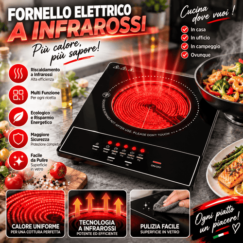 Piastra Elettrica a Infrarossi - Mercatone Smart
