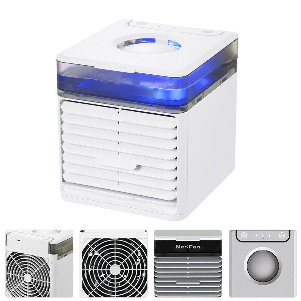 Mini Condizionatore USB Air Cooler 3 in 1 con 3 Velocità 7 Colori led per Casa Ufficio
